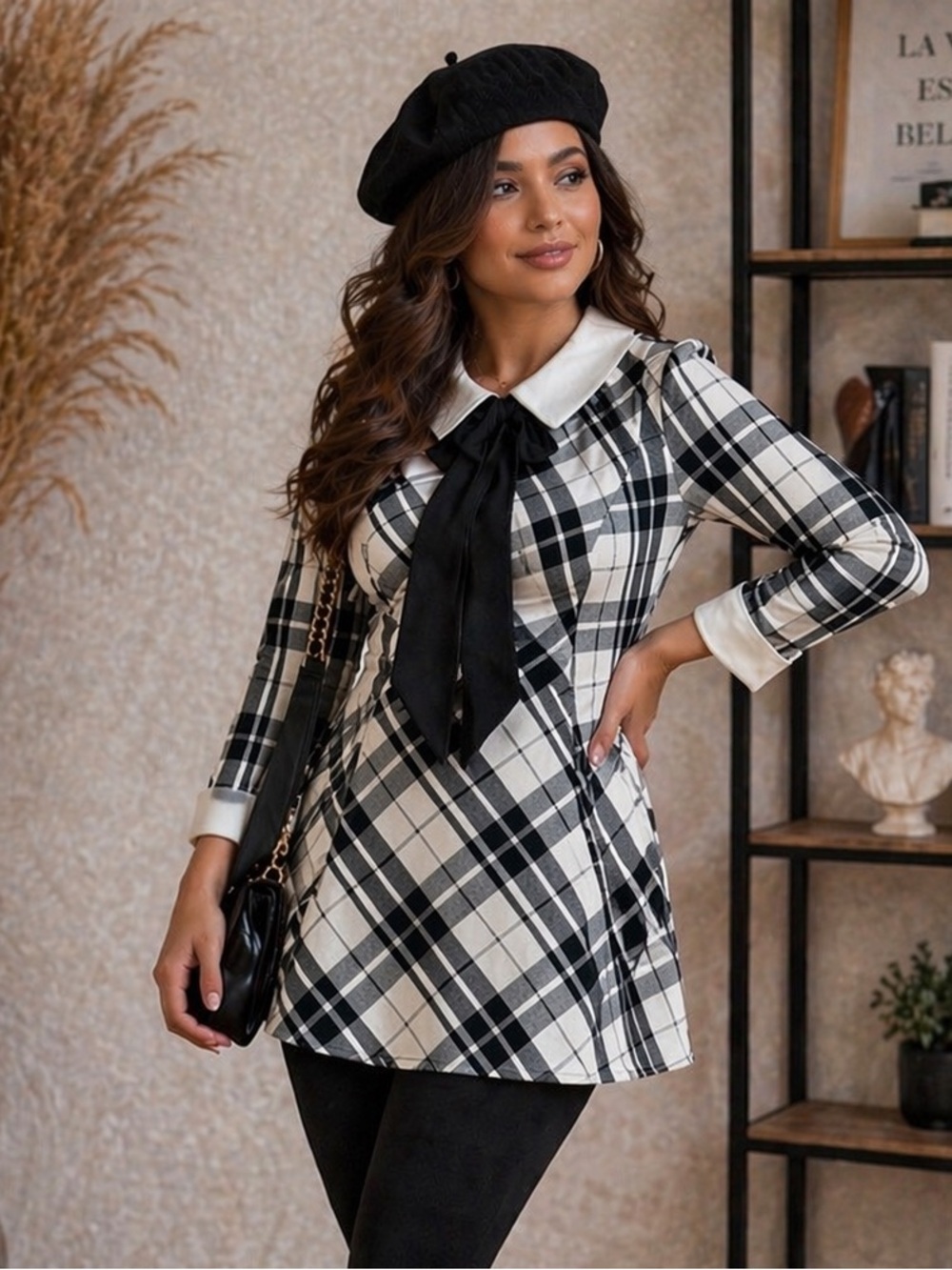 🔥5/$35🔥 Plaid Peter Pan Collar Dress - Parisian Dark Academia | Size S/M